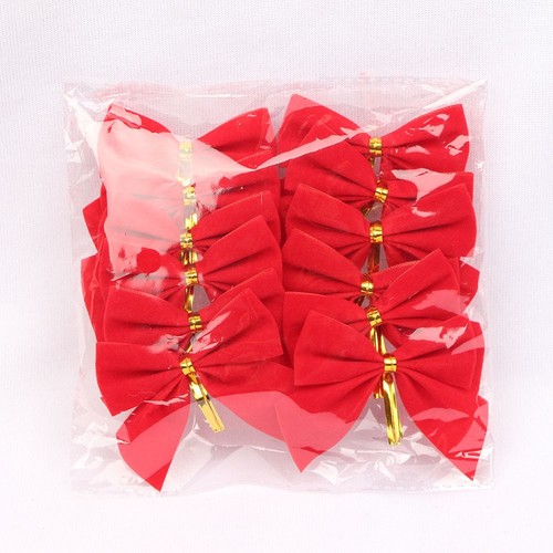 12 pieces of blue Christmas bow Christmas gift decorations Christmas tree ornaments Christmas supplies wholesale