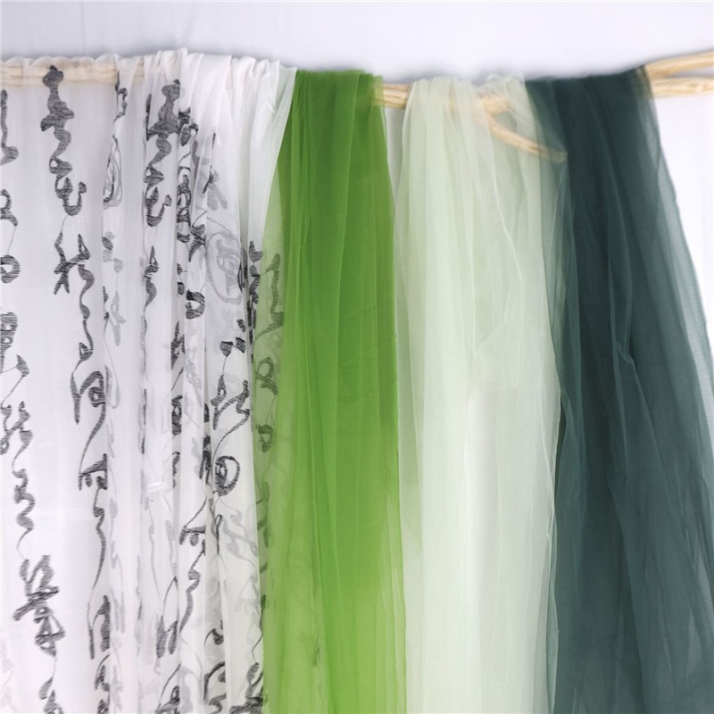 绿色网眼瑞士透汉服纱布网纱背景纱幔特美软密布料美国料软纱新品