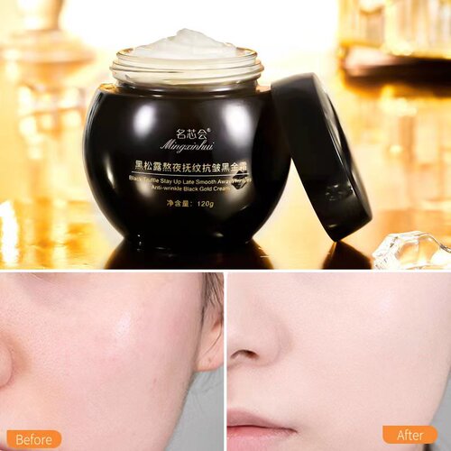 Mingxinhui Black Truffle Stay Up Late, Anti-Wrinkle, Black Gold Cream, Delicate Moisturizing and Moisturizing Face Cream, Factory Direct Selling and Wholesale