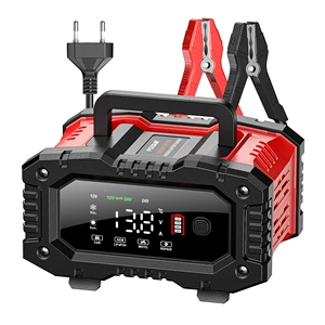 Foxsur 20A 12V24V 300W portativ motosiklet avtomobil batareya şarj cihazı
