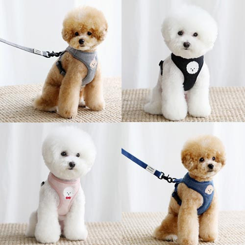 Dog Vest Small Like Teddy, Pet Harness Leash For Walking Dogs_voghion.com