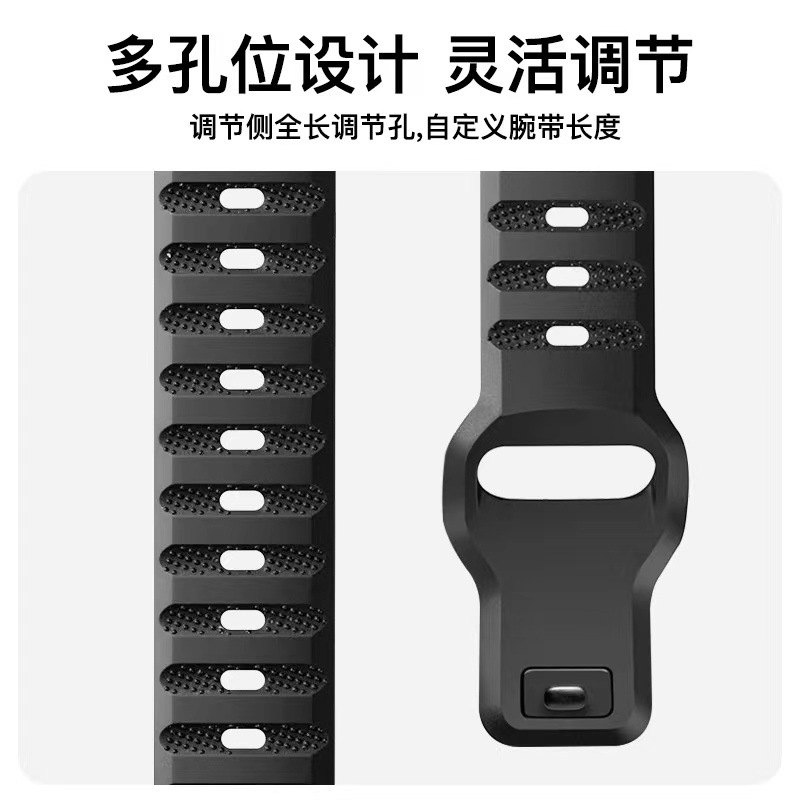 Adecuado para Apple ultra Fluororubber Correa Apple1234567watch Fluororubber S8/S7 correa de reloj