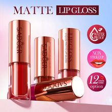 全英文唇釉 SADOER哑光唇釉不易脱光泽质地口红 跨境外贸工厂直销