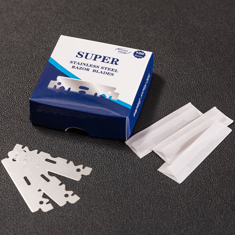 Shaving Razor Blade, Eyebrow Trimming Razor, Stainless Steel Blade, 100 Pieces, Disposable Sharp Blade