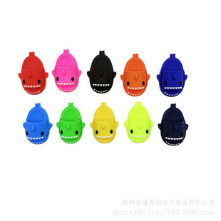 Cartoon Mini Shark Clog Shoe Charms DIY Accessories Beach Sandals Doll Shoe Detachable DIY Shoe Charms