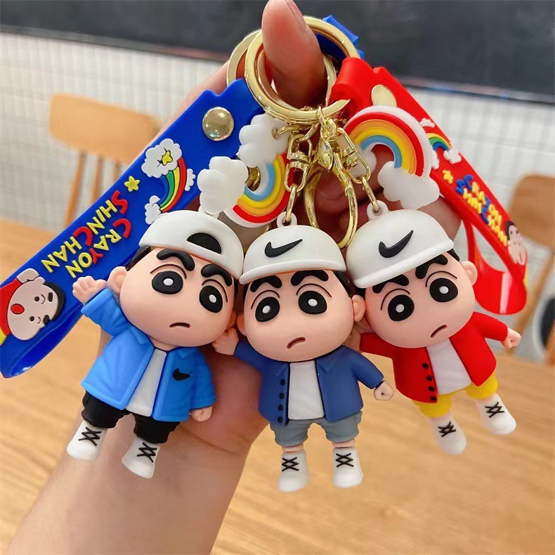 卡通蜡笔小新钥匙扣动漫周边挂件网红钥匙链情侣背包挂饰礼品批发|undefined