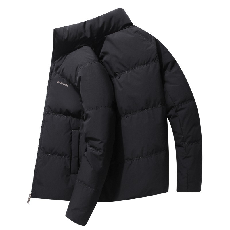 Men's Down Jacket Winter Warm Casual Standing Collar Short Coat_voghion.com