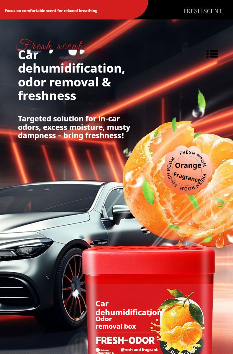 Cross-Border Special Car Dehumidifier Box, In-Car Odor Removal Magic Box, Removes Musty Smell and Odor from the Car, Long-Lasting Fragrance, Moisture Absorption