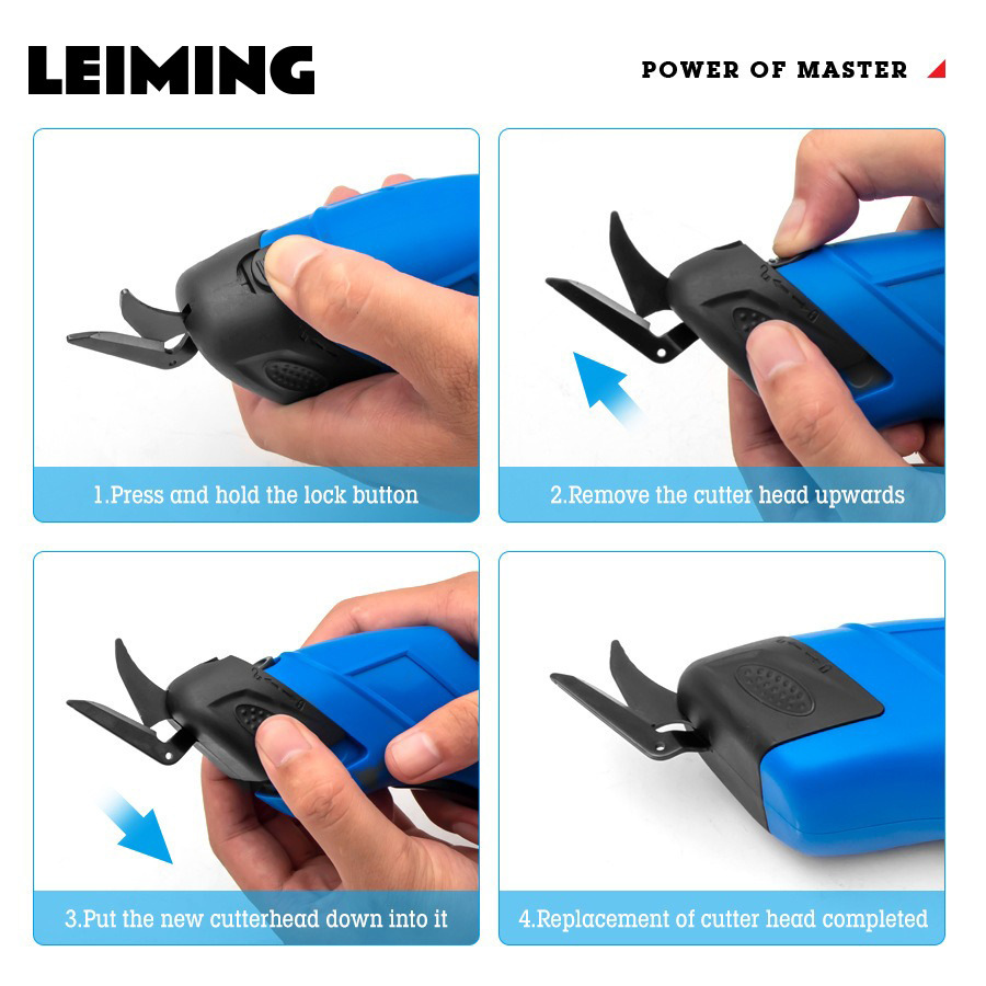 LeiMing cortador eléctrico cortador de tela inalámbrico de mano cortador de alfombra de litio portátil recargable doméstico