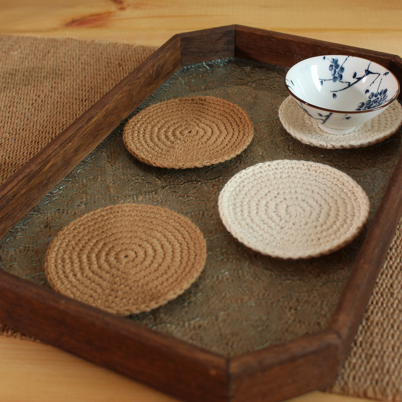 Purely Handmade Sashiko Embroidered Insulation Mat, Japanese Zen Style, Chinese Style Antique Tea Coaster, Pot Mat, Photo Photography Props Purely Handmade Sashiko Embroidered Insulation Mat, Japanese Zen Style, Chinese Style Antique Tea Coaster, Pot Mat, Photo Photography Props