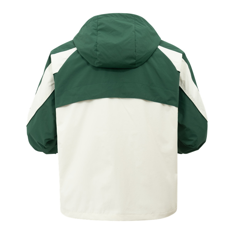 Primavera y otoño chaqueta deportiva para hombres y mujeres con cremallera de empalme suelta trajes de asalto casuales sueltos encapuchados abrigos de pareja