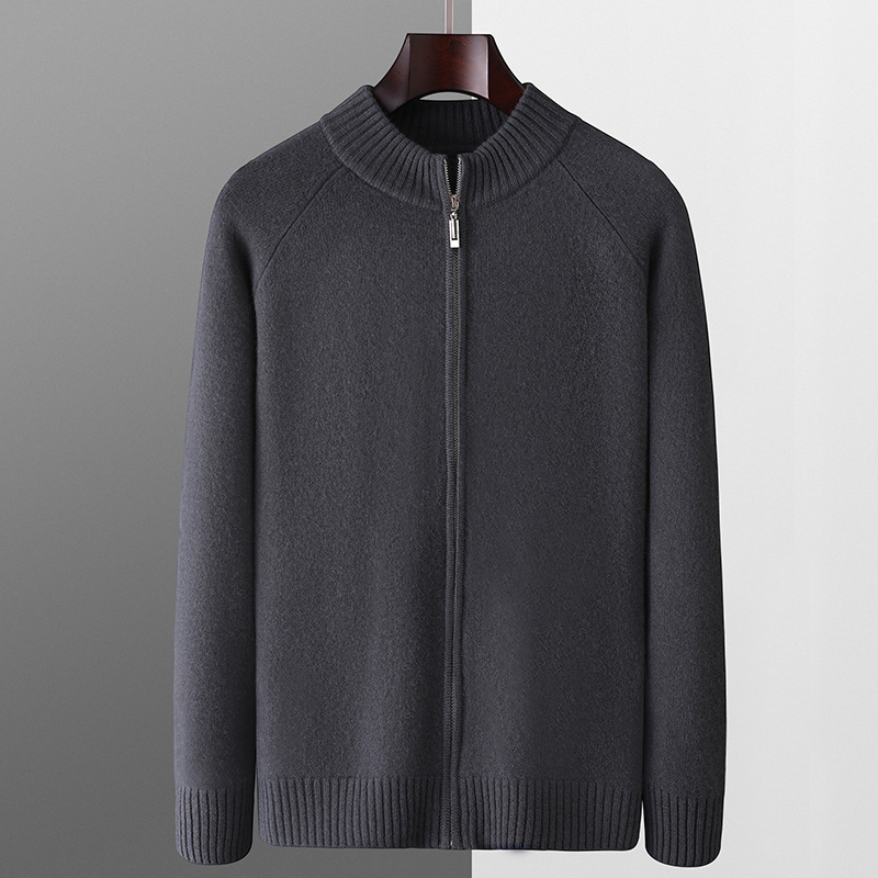 Autumn and Winter New Men's Wool Cardigan Zipper Knitwear Stand Collar Knitwear Jacket Dropshipping Wholesale Cross-Border Autumn and Winter New Men's Wool Cardigan Zipper Knitwear Stand Collar Knitwear Jacket Dropshipping Wholesale Cross-Border