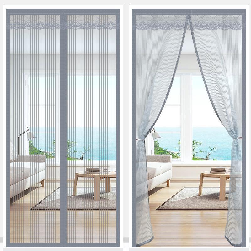 Summer Mosquito-Proof Door Curtain 2025 New Model Screen Door Curtain Self-Absorbing Entry Door Summer Partition Curtain Magnet No Drilling Required