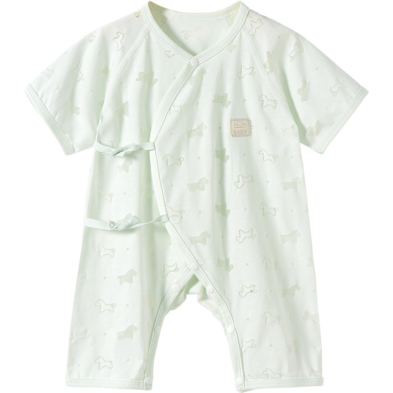 Bebé mono verano delgada manga corta monje 0 traje 3 meses de edad ropa recién nacido Ropa niños y niñas Bebé Ropa de verano image 6