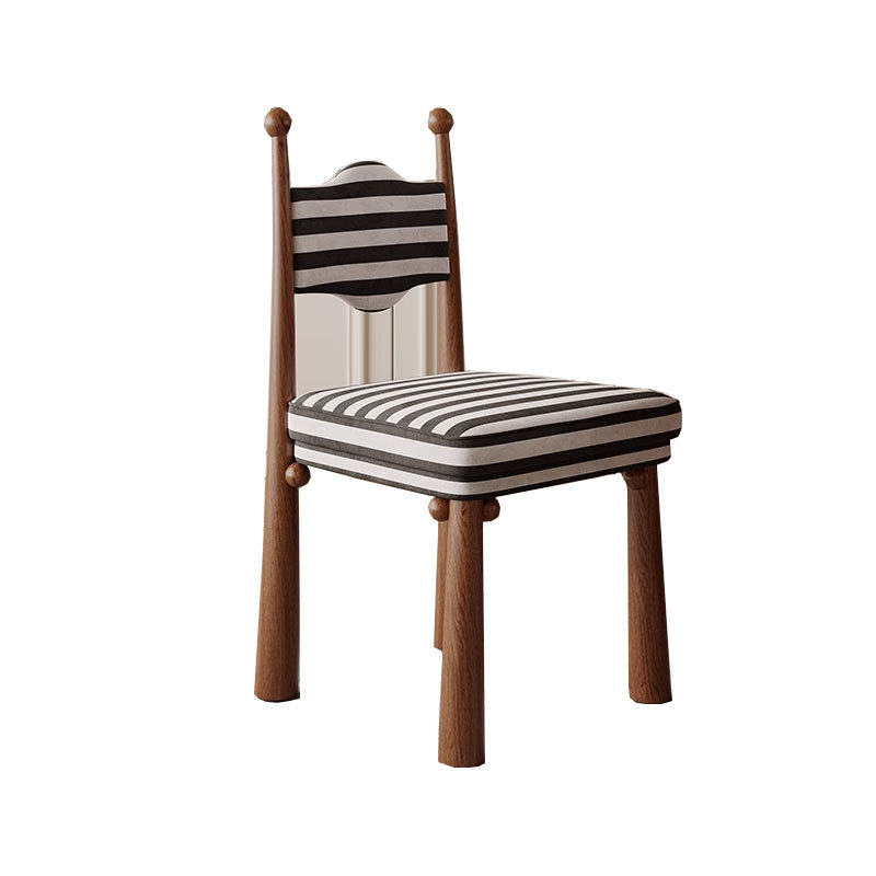 DASIMA estilo francés estilo medieval silla de comedor Mawu madera sólida pura madera de cera artística pequeña mesa de comedor casera silla