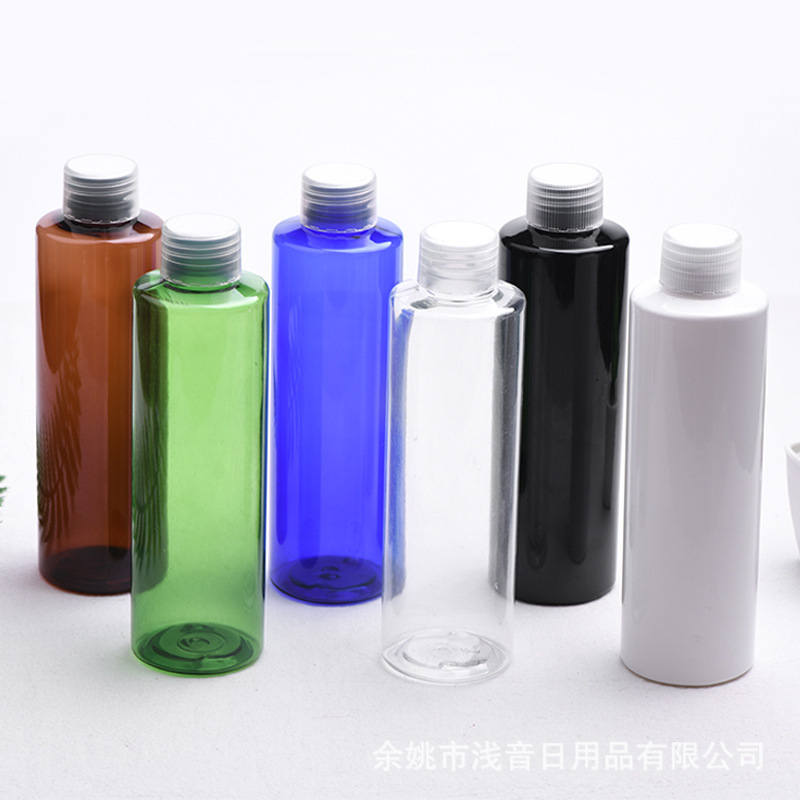 平肩プラスチック蓋200ml電化アルミ蓋分注瓶花水筒普通化粧品分注瓶|undefined