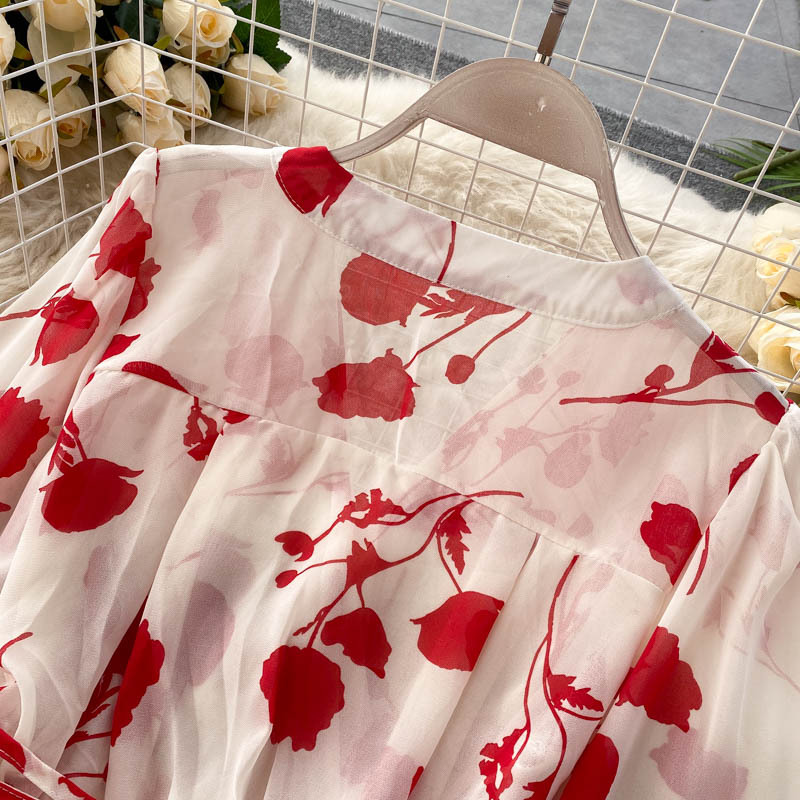 Title 34, Bedrucktes Chiffon-Kurzhemd im Split-Rock-Desig...