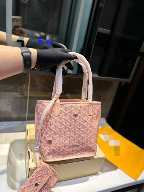 荔枝纹Goyard戈雅包帆布mini购物袋tote狗牙菜篮子手提单肩托特包|undefined