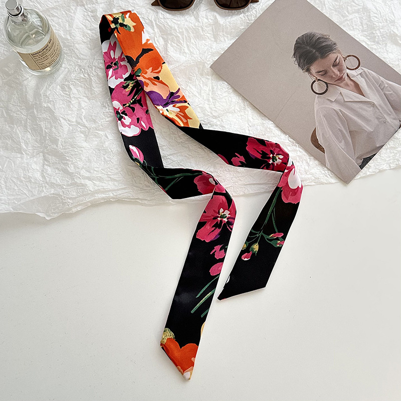 Bufanda de seda, tira larga, sentido de alta gama, nueva moda, todo-fósforo, diadema, cinturón para el cabello, bolso para el cabello, cinturón para el pañuelo multiusos