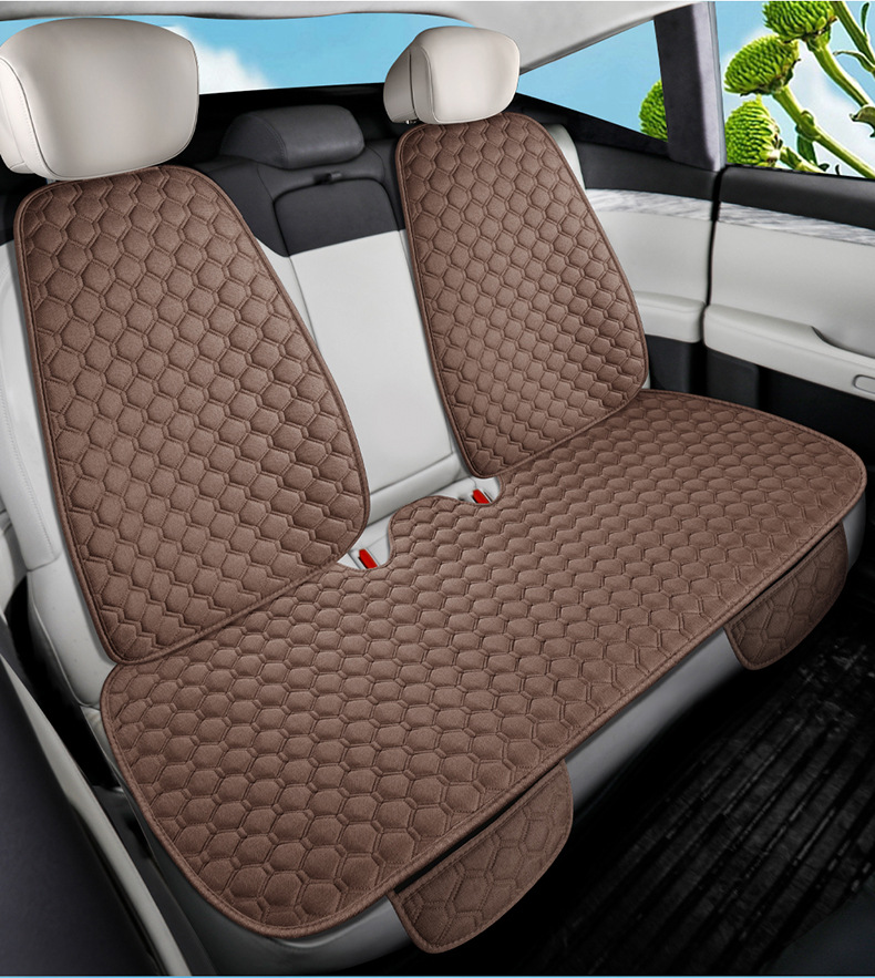 Cross-border direct supply of Temu car seat cushions, single-piece all-season seat cushions made of linen, linen seat cushions without bundles, wholesale for foreign trade