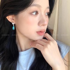 清透感~水滴珍珠耳环女轻奢小众设计银针耳钉巨好看独特精致耳饰
