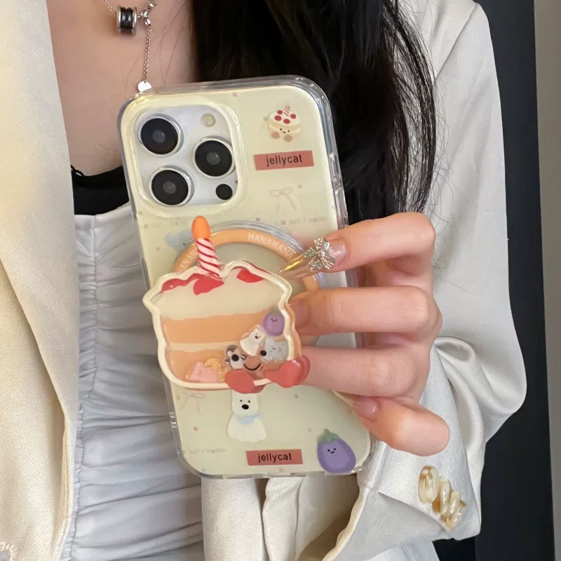 Apple, детская качалка с животными, совместимый тубинг, iPhone 15, милый чехол, iphone, 16promax