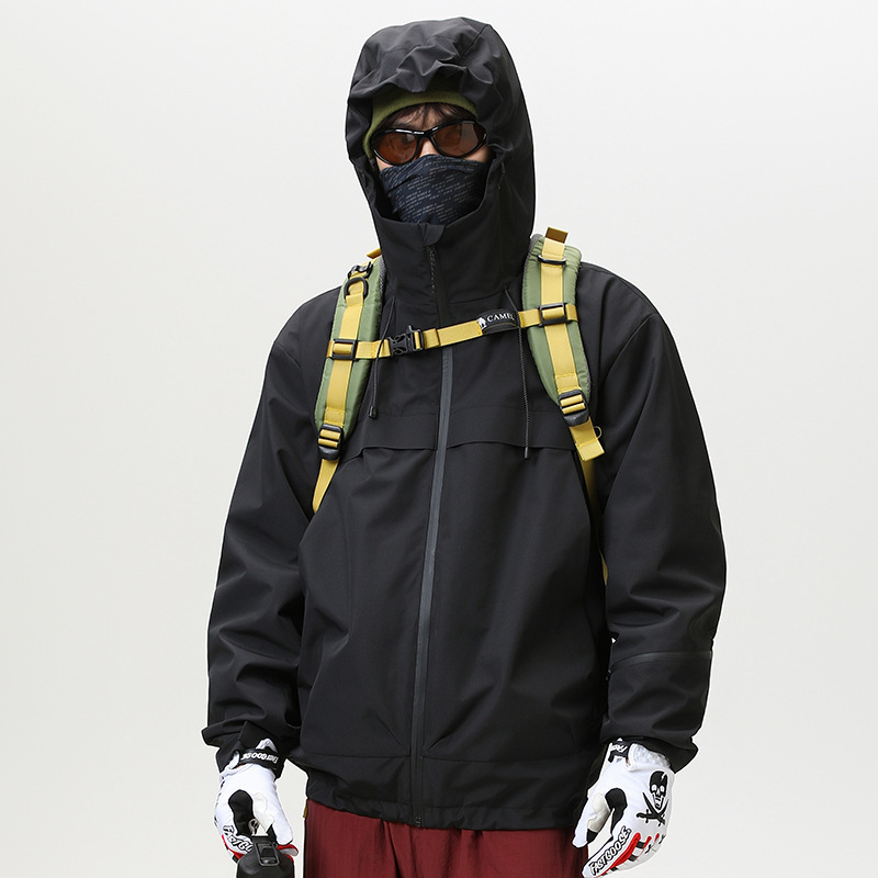 杰克传洋户外多巴胺冲锋衣可拆卸男女夹克外套秋冬徒步进藏登山服|undefined