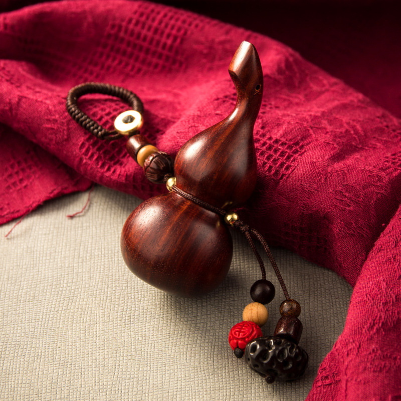 Sandalwood gourd lanyard keychain pendant car chain ring personalized creative portable literary play men and women play ornaments Sandalwood gourd lanyard keychain pendant car chain ring personalized creative portable literary play men and women play ornaments