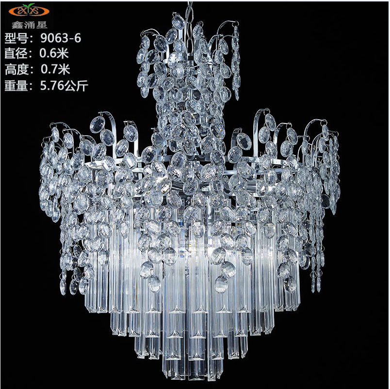 Lámparas de araña de cristal para decoración de salones de boda en hoteles, iluminación decorativa de hierro para techos, luces de escenario, accesorios para bodas. image 9