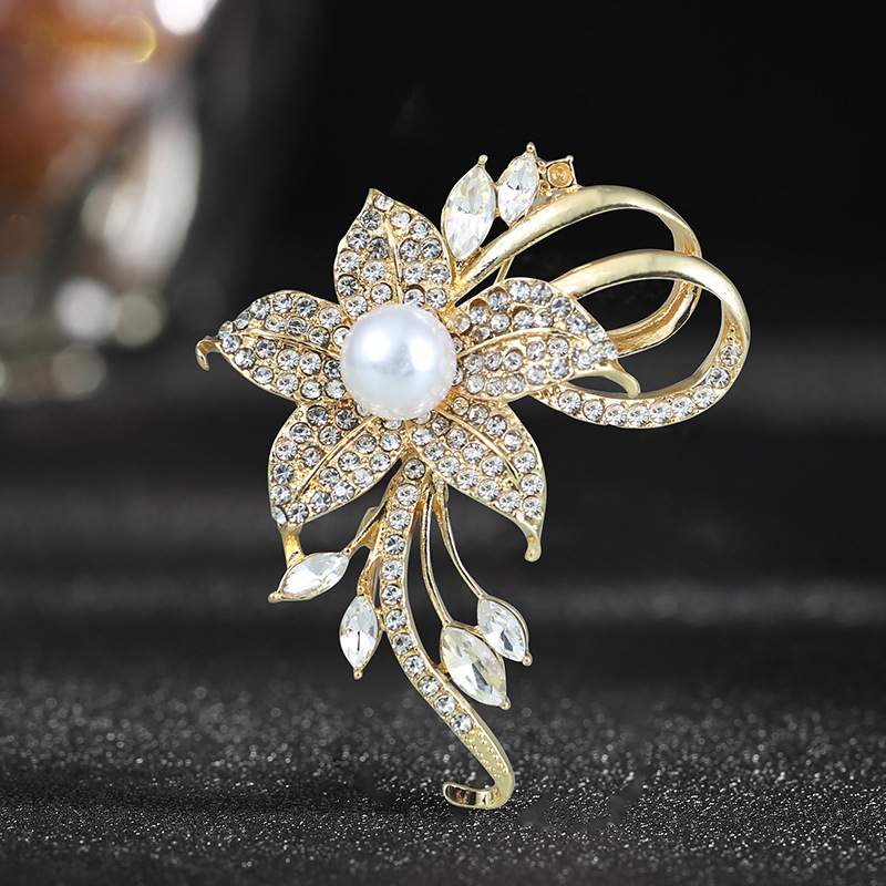 Floral brooch for women, high end corsage, high end niche design, anti exposure suit accessories, pin clothing accessories_voghion.com
