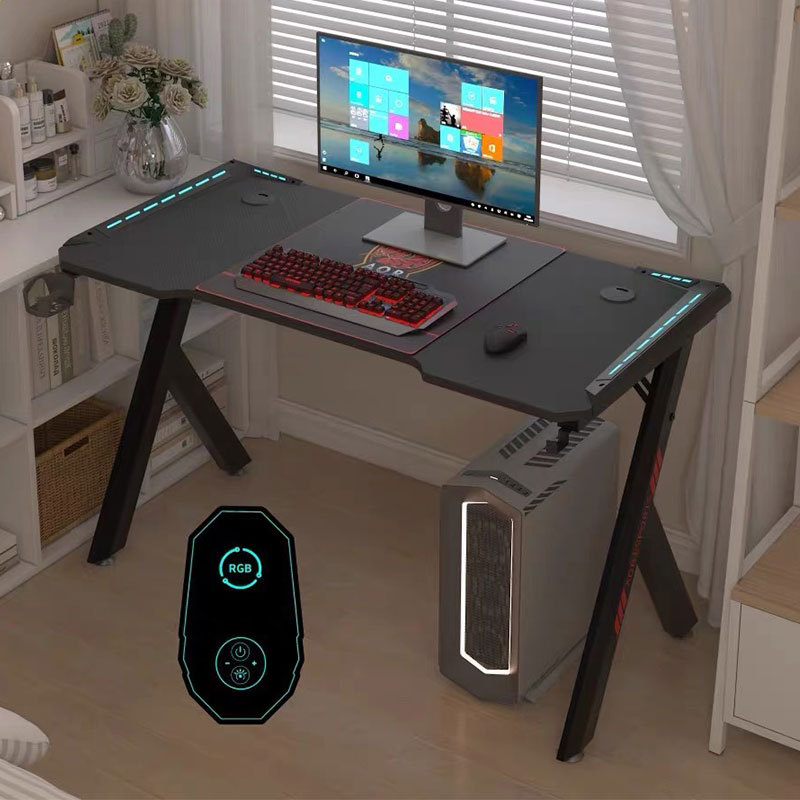 Mesa de escritorio moderna y simple de fibra de carbono mesa de estudio de doble estudiante de secundaria alquiler de dormitorio mesa de oficina image 2