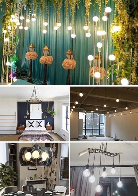 源头工厂定制 玻璃龙珠泡灯丝灯 G80 G95 G125奶白透明圆形球泡灯-阿里巴巴