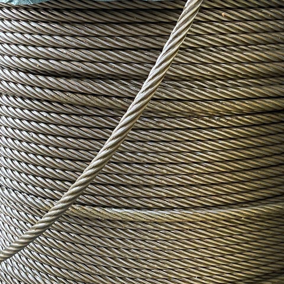 6股麻芯油钢丝绳行车电动葫芦国标钢丝绳油丝绳吊车拉线耐磨油性