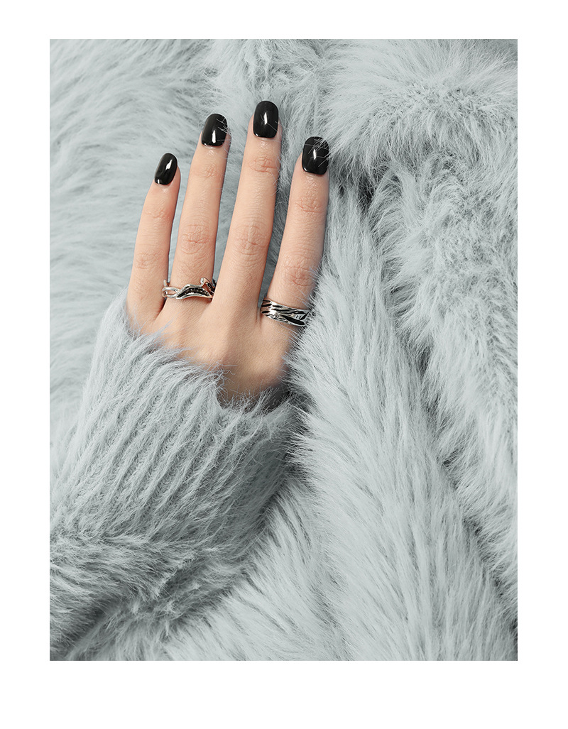 Original Design Geometric Sterling Silver Plating Open Ring 1 Piece