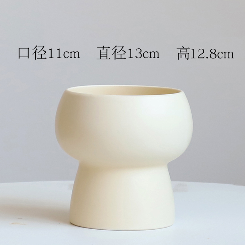 简约陶瓷花盆家用北欧ins奶油风轻奢蝴蝶兰梦香兰多肉绿植盆景盆|undefined