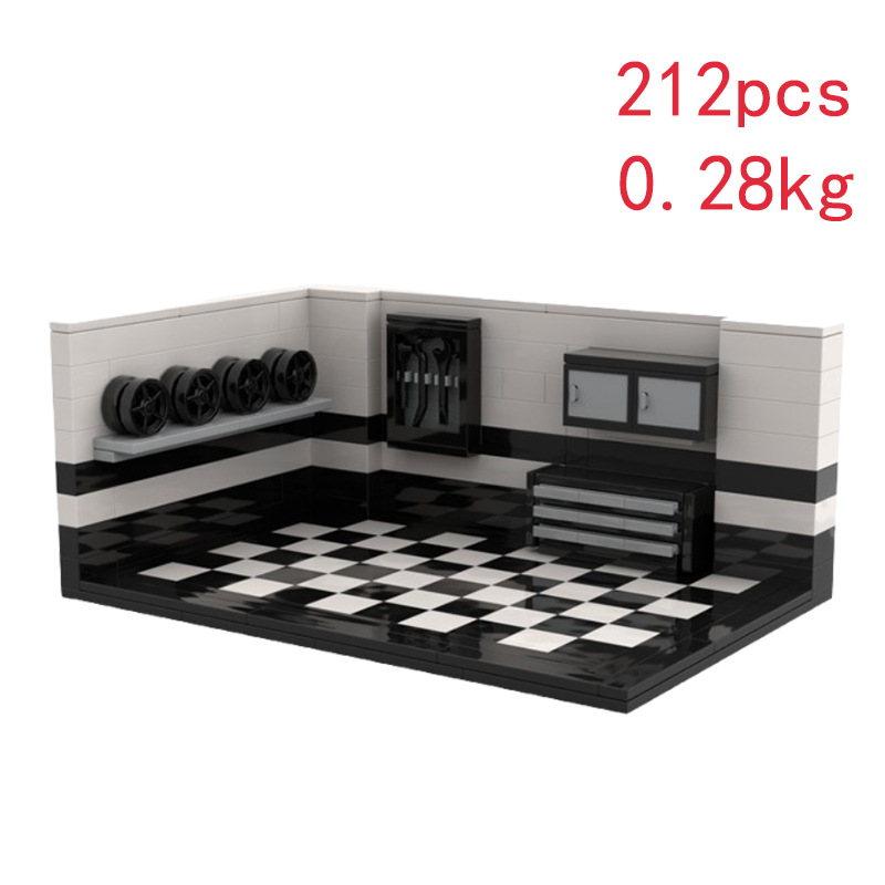 Creative Building Block Garage Assembly Set Educational Toy_voghion.com