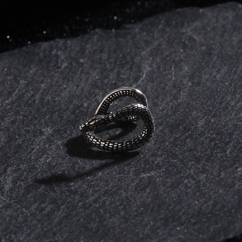 Vintage Snake Cuff Earrings Non-pierced Men's Ear Jewelry_voghion.com