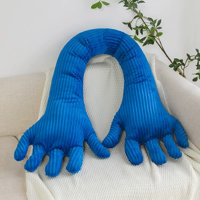 Nordic ins Creative Funny Blue Palm Boyfriend Pillow Plush Toy Bar Pillow Cute Girl Gift (Oyuncaq yastıqlar) - blue-palm-80cm