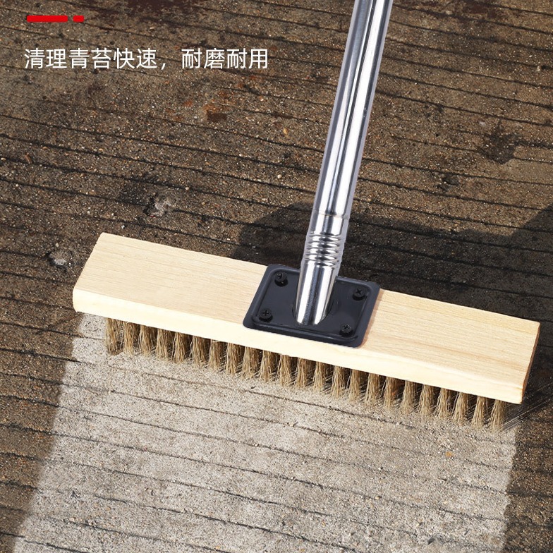 20cm cabezas de cepillo de alambre de acero chapado en cobre conectores metálicos mango de acero inoxidable - conjunto completo de cepillo de alambre de acero un conjunto completo de madera