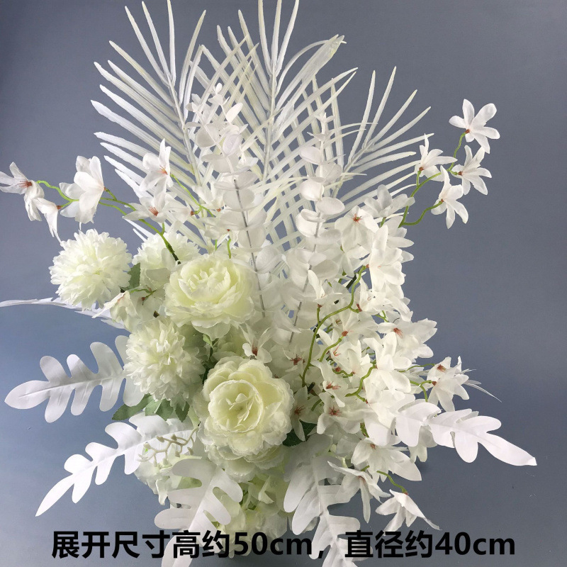 婚庆地排花仿真花婚礼布置成品道具新款订婚装饰迎宾路引摆件花排|undefined