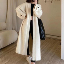 加长版慵懒风长款毛衣针织开衫女秋季法式感宽松外套