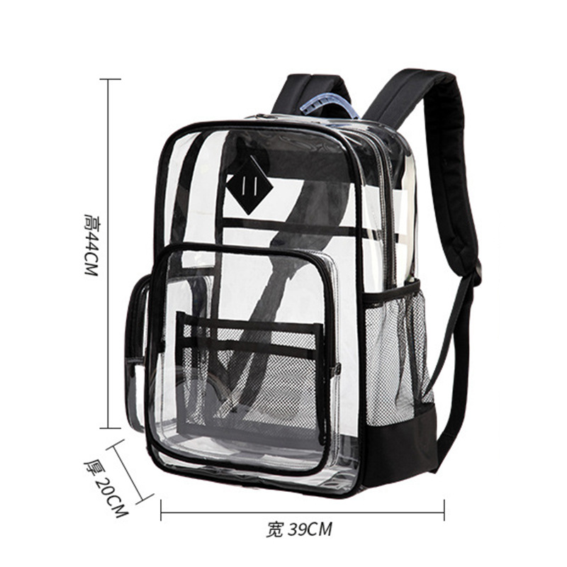 Suministro transfronterizo directo de fábrica mochila transparente impermeable gran capacidad masculina y femenina estudiante de escuela primaria mochila de alto grado al por mayor
