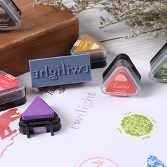 Pear rat triangle ink pad rubber stamp DIY handbook water-based ink pad seal thickened sponge cute color ink pad