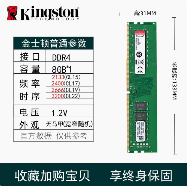 ОЗУ DDR4 для настольных ПК Kingston Fury/Beast, модули 8–32 ГБ, 2133–3600 МТ/с