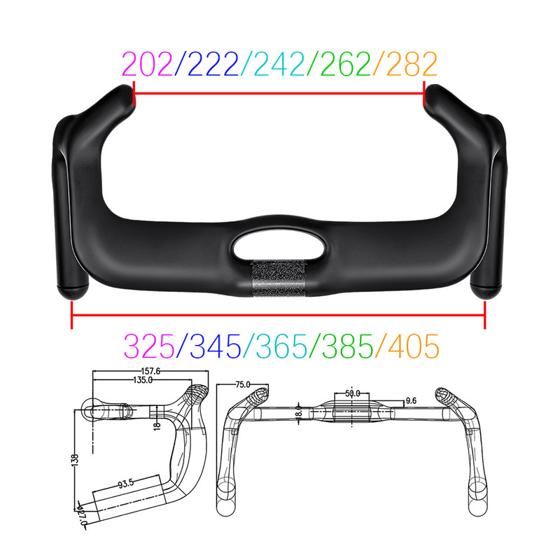 2027 Short-Distance Professional Competition Full Carbon Fiber Track Bike Handlebars Fixed Gear Handlebars Uci New Regulations
