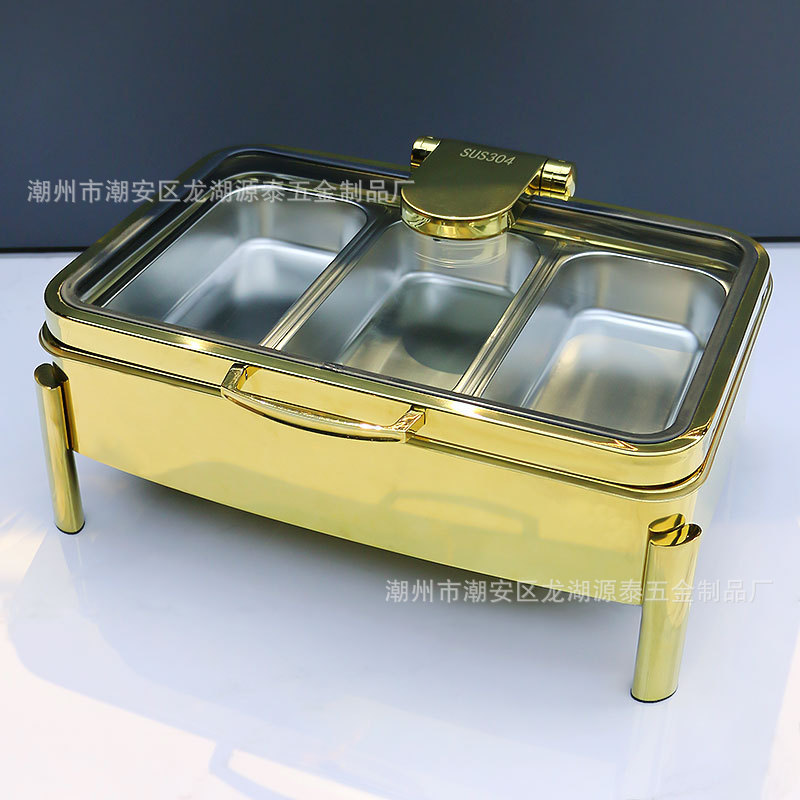 酒店餐厅304金不锈钢可视液压自助餐炉酒精加热保温炉ChafingDish|undefined