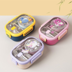 New 304 stainless steel insulated lunch box for male and female students and children portable compartmented lunch box canteen lunch box