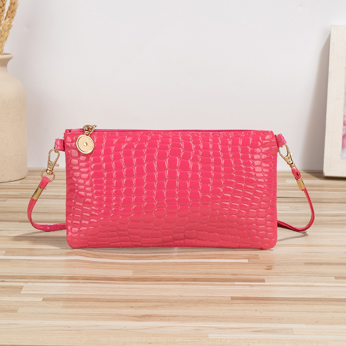 Nuevo cocodrilo estampado bolso de mano mini bolso cuadrado bolso de monedas de mujer mochila de hombro bolso de cambio de llaves image 3