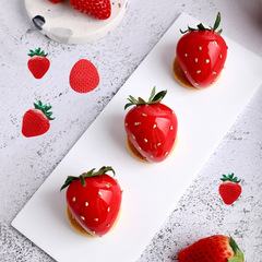 Three Trust Strawberry Mousse Cake Silicone Mold DIY French Fruit Mousse Chocolate Jelly Mold