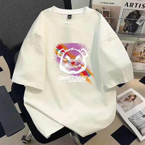 fashion brand short-sleeved men's Hong Kong-style comfortable top summer new loose fashionable high street students 'base t-shirt men's short-sleeved